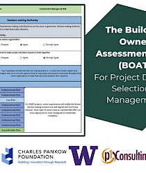 BUILDING OWNER ASSESSMENT TOOL (BOAT) - FOR PROJECT DELIVERY, SELECTION & MANAGEMENT