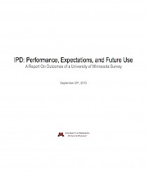 1 IPD: Performance, Expectations, and Future Use