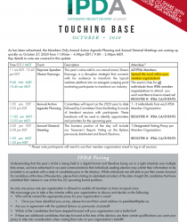 October 2020 - Touching Base